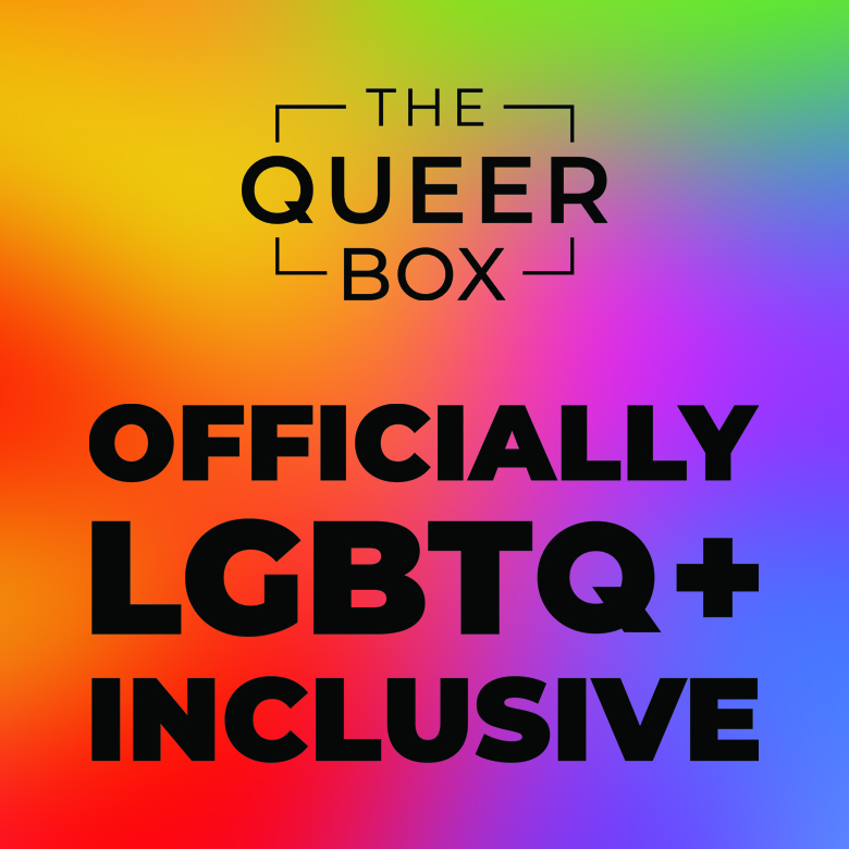 Colourful Queer Box rainbow graphic promoting LGBTQ+ inclusive driving lessons with Horizon Driving School.